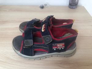 Ricosta Sandalen - Jungs -  Gr. 31 - Blau-rot mit Feuerwehrmotiv - zum rumräubern