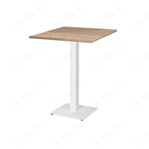 Bistrotisch ALFA BAR weiss mit Laminierte-Platten 60x60cm Sonoma Eiche