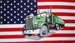 Fahne USA mit Truck 90*150  Flagge amerikanische Hissflagge