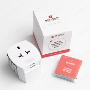 !!! Skross Reiseadapter World Adapter MUV USB (2xA)   Netz-Reiseadapter !!!