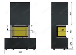 Kaminbausatz  BRILLIANT WIDE Smart 3XTh 7KW Keramik Ofen Kamin Panorama Neu Hajduk LDF-Kamine Bild 9