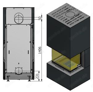 Kaminbausatz  BRILLIANT WIDE Smart 3XTh 7KW Keramik Ofen Kamin Panorama Neu Hajduk LDF-Kamine Bild 10