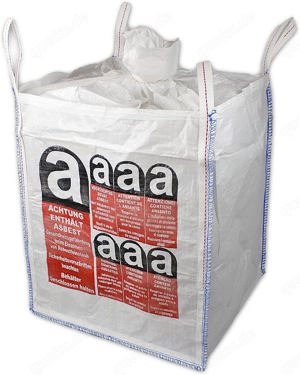 5x Asbest Big Bags 90x90x110 cm