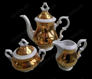 Edles Vintage Mokka Set - 88 1 Gold