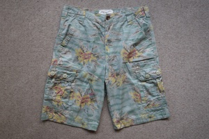 Tivo Roxx Tropical Hawaiian Floral Blumen Cargo Shorts grün 32