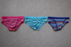 3 Unterhosen Briefs bunt multicolor blau gelb weiß pink XXL