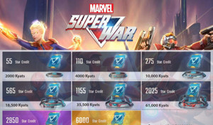 MARVEL Super War Top Up - Verschiedene Optionen verfügbar