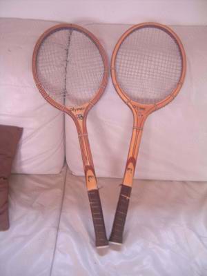 2 Schläger Vintage ca. anno 1920 für Tennis und Federball 