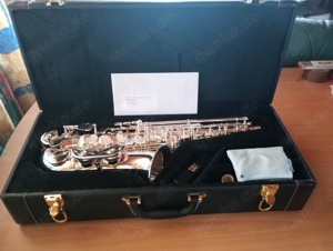 Alt-Saxofone Alt-Saxophone Saxofon Saxophon versilbert komplett mit Rechnung vom Profi