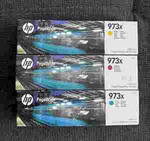 9 x HP Toner Patrone Kartusche 973x   3x3 Multipack Farbe CYAN MAGENTA GELB