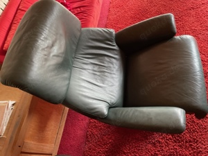 Stressless Sessel Stressles Farbe dunkelgrün Leder mit Kopfstütze verstellbar 