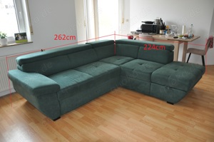 Ecksofa mit Bettfunktion und Stauraum