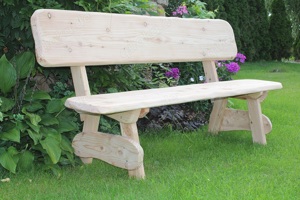 Gartenbank aus Holz mit Gravur. Jubiläumsgeschenk. Bild 10