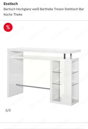 bartisch weiss glanz und 2 hocker