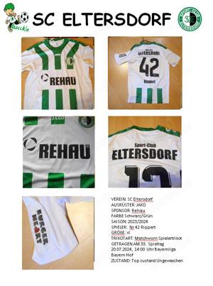 Trikot MatchworntrikotHome Bayernliga SC Eltersdorf Nr 42 Rippert