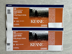 2x KEANE Konzertkarten Zitadelle Spandau 9.8.24