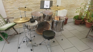 Schlagzeug Pearl Export Chrome Drumset komplett