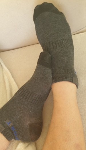 Getragene Männersocken