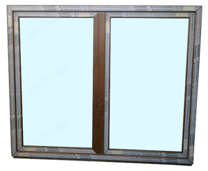 Kunststofffenster Eiche Gold, neu auf Lager 180x150 2-flg