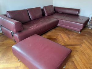 Ledersofa inkl Hocker 3m x 2,1m