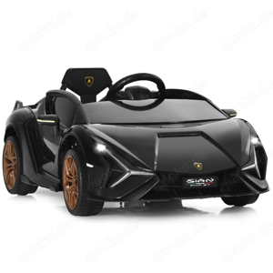 12V Kinderauto Kinderfahrzeug für Kinder 108 x 64 x 41 cm Schwarz von Costway LAMBORGHINI FKP37