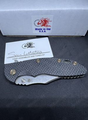 Rick Hinderer - XM-18 3.5  Bowie - Carbon Scale + Bronze Ti Hardware + G10 Scale