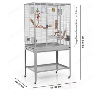 Vogelkäfig Madeira Single - Platinum von Montana Cages Käfig 