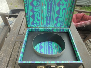 Dresur Zylinder Firma L Hiver Holand Schellack Zylinder mit Koffe Bild 6