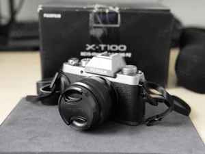 Fujifilm X T100, 24.2 MP, DARK SILVER + XC15 45mm F3.5 5.6 OIS PZ OVP Foto & Camcorder Digitalkamera