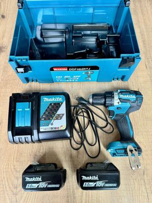 MAKITA DDF484RTJ Akkuschrauber BL - 2x 5Ah Akkus + Ladegerät + Box