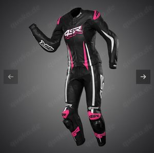 4SR Damen Mororrad Lederkombi RR Lady Pink 2 Teiler Größe 42