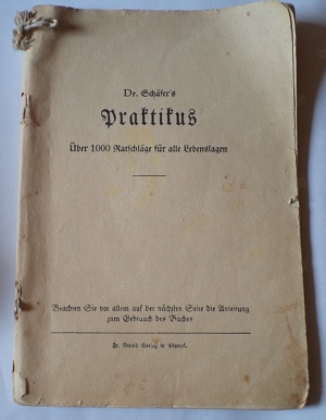 Buch "DR. SCHÄFER'S PRAKTIKUS", Dr. Schäfer, 1000 Ratschläge für alle Lebenslagen, Antiquarisch,30er