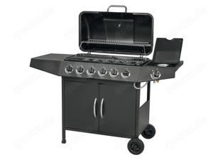 Grillmeister Gas-Grillwagen 6+1 Brenner