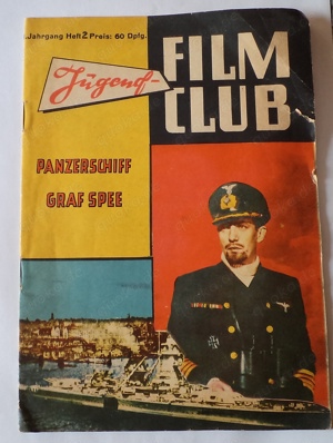 Heft   Film-Programm Panzerschiff Graf Spee - Jugend Film Club, Heft 2Antiquarisch, 1950er Jahre,alt