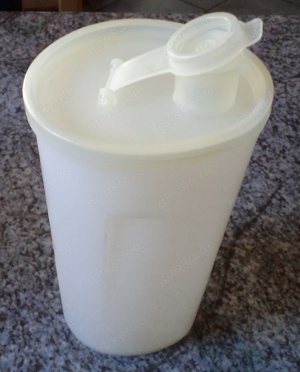 ORIGINAL TUPPERWARE Kanne   Kännchen   Behälter # 640-9, weiß, ca. 500 ml, Höhe ca. 15 cm, wie NEU