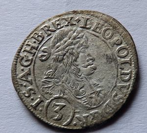 Leopold I. silber 3 Kreuzer St. Veit mint 1680 IR 1,46gr 2cm Bild 6