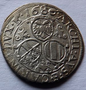 Leopold I. silber 3 Kreuzer St. Veit mint 1680 IR 1,46gr 2cm Bild 10