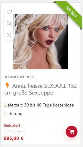 Kolibri Love DOLLS - Mach Dir deine Sexpuppe selbst !!! Anna, heisse SEXDOLL 152 cm