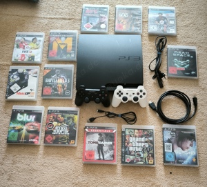 Playstation 3 320GB mit 13Spiele und 2Controllern 