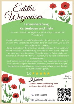 Ediths Wegweiser Lebensberatung Kartenlegen u. Coaching  systemisch -psychosozial-ganzheitlich Bild 8