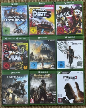 9 Xbox Spiele (Dying Light 2, Dirt 5, Red Dead 1, Assassins Creed Origins, Titanfall 2 und andere)