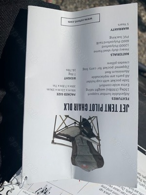 Jet Tent Pilot Chair DLX Stuhl Bild 4