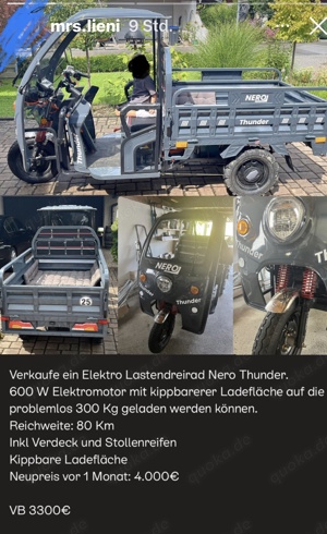 Lastendreirad Nero Thunder 