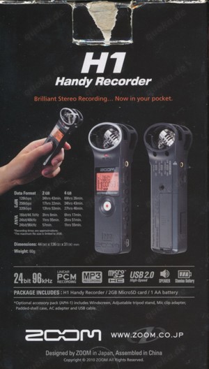 ZOOM H1 Handy Recorder Bild 3