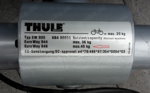Zu vermieten: Fahrradträger Thule Euroway 946 (1 - 3  Fahrräder) Bild 4 Zu vermieten: Fahrradträger Thule Euroway 946 (1 - 3  Fahrräder) Bild 4