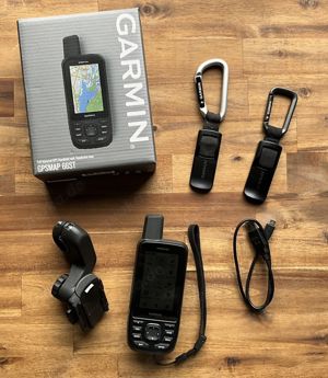 Garmin GPSMAP 66ST inkl. 16 GB Speicherkarte - Fahrradhalter - 2 Karabiner - OVP