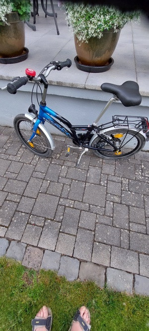 Kinderfahrrad blau schwarz, bis ca. 8 Jahre, PUKI