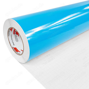Aquarium Hintergrund Folie 10  m  Klebefolie Einfarbig Glanz 50x50cm je 0,5 Lfm Farbe Himmelblau
