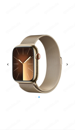 Apple WATCH Series 9 41mm GPS+Cellular Edelstahlgehäuse Gold Milanaisearmband Gold