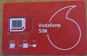 Vodafone Prepaid Sim Karte DE Nummer mit ca.9,37 EUR Restguthaben